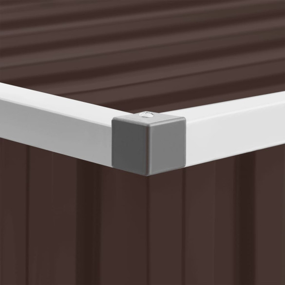 Șopron Grădină Maro - Oțel Galvanizat - Depozitare Exterior