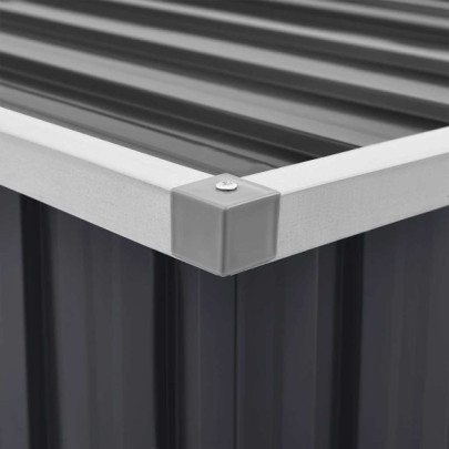 Ladă Depozitare Grădină Antracit | Cutie Metalică Spațioasă