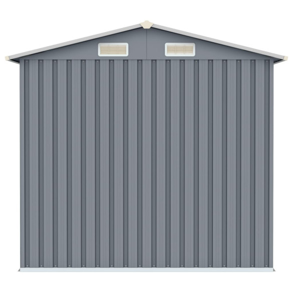 Șopron de Grădină Gri - Oțel Galvanizat - 205x129x183 cm