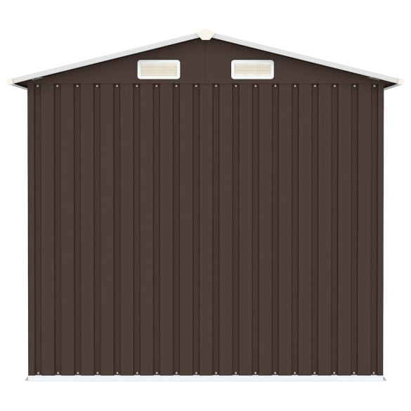 Șopron Grădină Oțel Galvanizat Maro - Depozitare Exterior