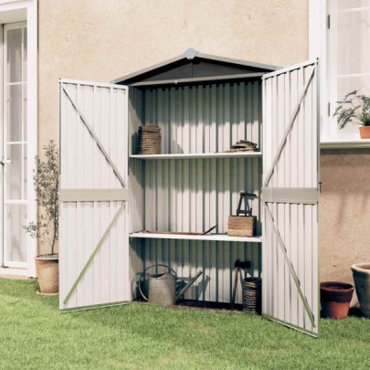 Șopron de grădină - antracit - 116x45x175 cm - oțel galvanizat