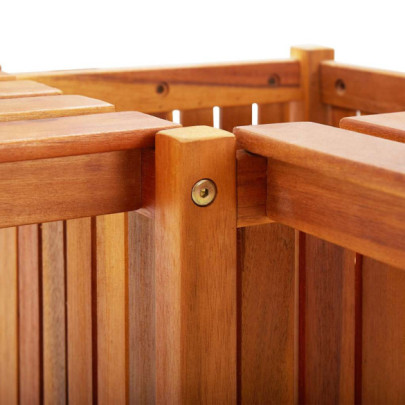 Bancă Grădină Colț Jardinieră Acacia - Livrare Gratuită