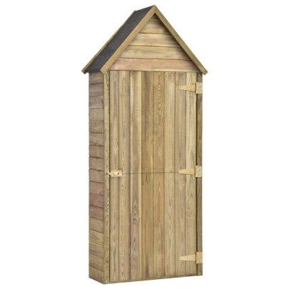 Magazie unelte de grădină cu ușă 69,5x32x178 cm lemn pin tratat
