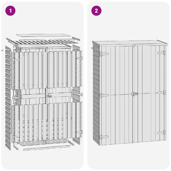 Magazie Unelte Grădină Lemn Pin - Depozitare Organizată