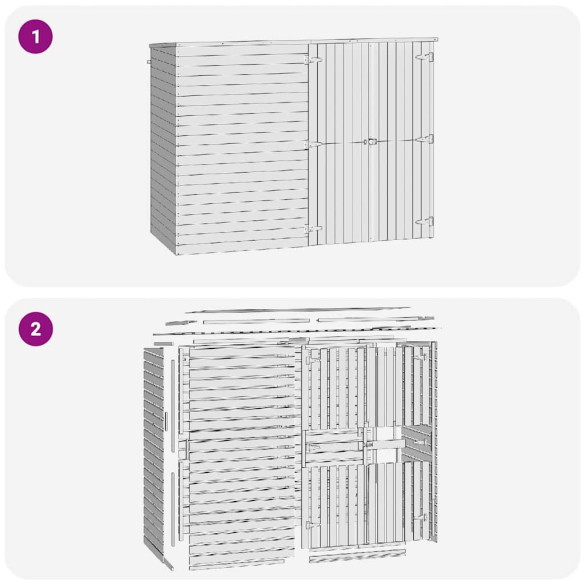 Magazie Utile Grădină Lemn Pin | Depozitare Exterior