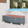 Treaptă pentru spa - gri - 92 x 45 x 25 cm - poliratan