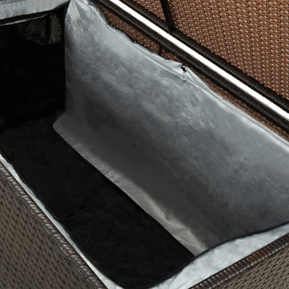 Ladă Depozitare Grădină Poliratan - 100x50x50 cm - Maro