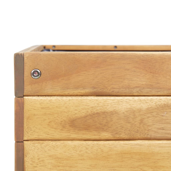 Jardinieră înaltă lemn acacia - Decor grădină rustic