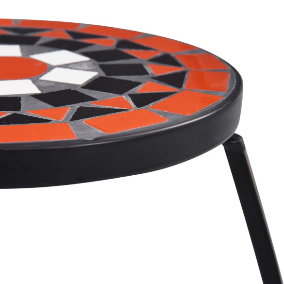 Set Mese Mozaic Ceramice 3 Buc - Cărămiziu Alb