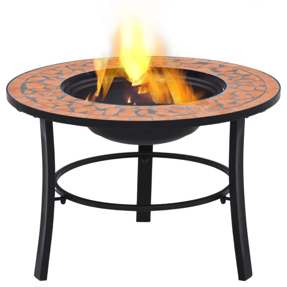 Vatră de foc exterior ceramică cu mozaic - 68 cm Vatră de foc exterior ceramică cu mozaic - 68 cm