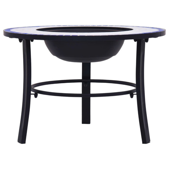 Vatră de Foc cu Mozaic Ceramică - Albastru și Alb - 68 cm Vatră de Foc cu Mozaic Ceramică - Albastru și Alb - 68 cm