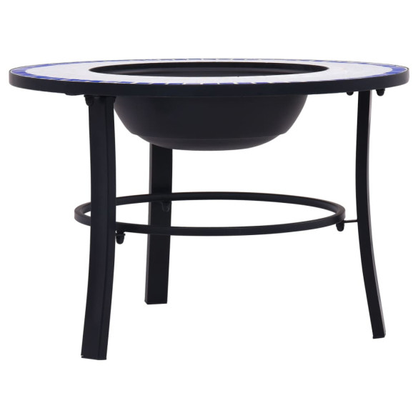 Vatră de Foc cu Mozaic Ceramică - Albastru și Alb - 68 cm Vatră de Foc cu Mozaic Ceramică - Albastru și Alb - 68 cm