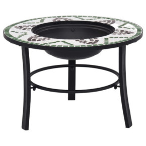 Vatră de foc cu mozaic verde ceramică - 68 cm | Gratis
