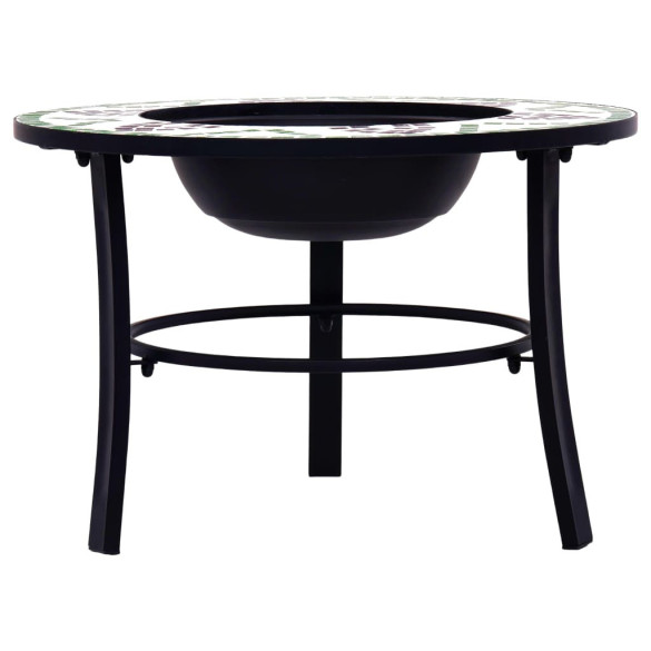Vatră de foc cu mozaic verde ceramică - 68 cm | Gratis Vatră de foc cu mozaic verde ceramică - 68 cm | Gratis