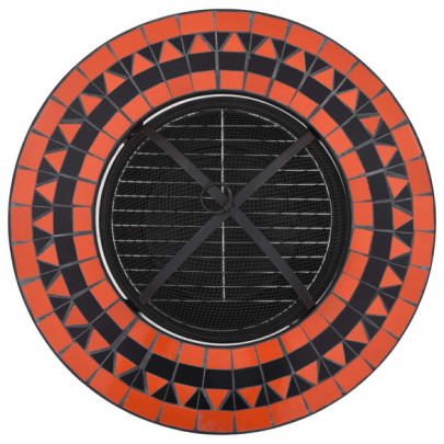 Masă cu Vatră de Foc Mozaic Ceramică - Încălzire Grădină