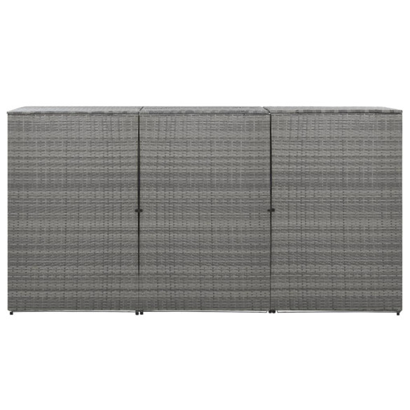 Magazie Pubele Triplă Antracit - Rezistentă la Intemperii