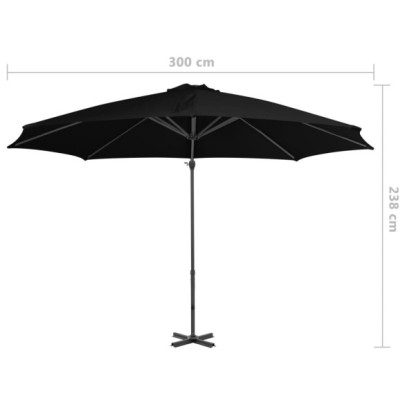 Umbrelă Consolă Grădină Aluminiu - Protecție UV și 360°