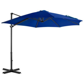 Umbrelă suspendată albastră 300 cm - Aluminiu | Livrare Gratuită