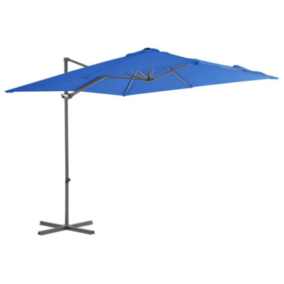 Umbrelă în Consolă - Oțel - Albastru Azur - 250x250 cm