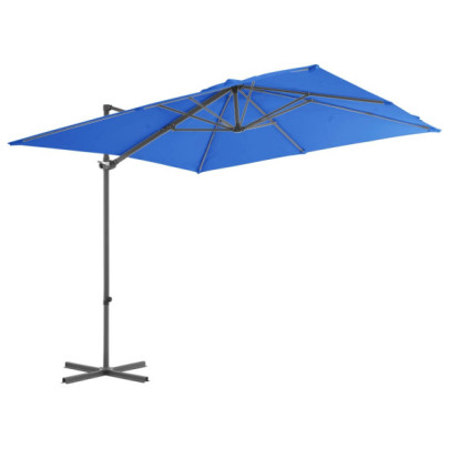 Umbrelă în Consolă - Oțel - Albastru Azur - 250x250 cm
