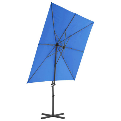 Umbrelă în Consolă - Oțel - Albastru Azur - 250x250 cm