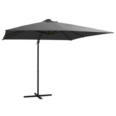 Umbrelă Consolă cu LED - Oțel Antracit - 250x250 cm