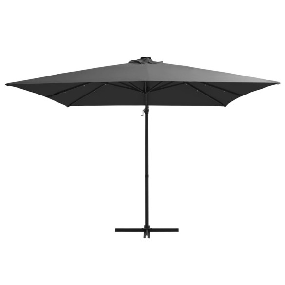 Umbrelă Consolă cu LED - Oțel Antracit - 250x250 cm