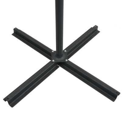 Umbrelă în Consolă cu LED - Oțel Negru - 250x250 cm