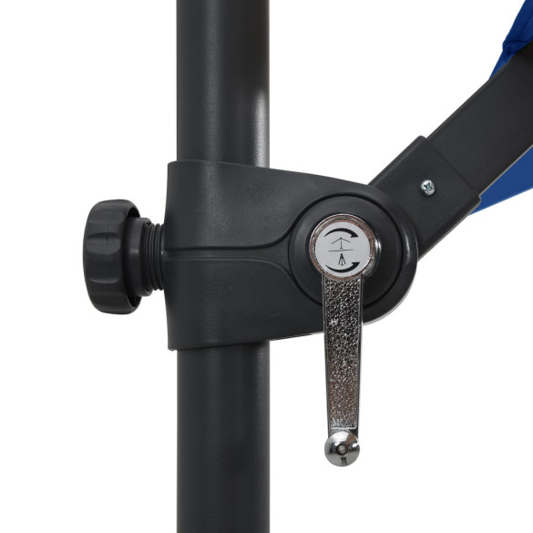 Umbrelă Consolă cu LED - Oțel Albastru, 250x250 cm | Livrare Gratuită