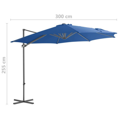 Umbrelă în Consolă Albastru Azuriu - 300 cm | Livrare Gratuită