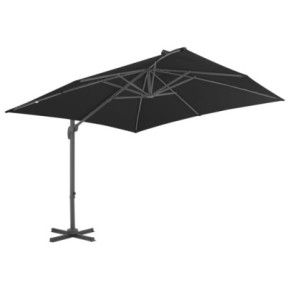 Umbrelă Consolă Aluminiu 3x3m - Negru | Livrare Gratuită 2