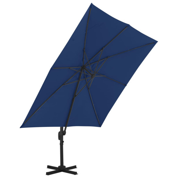 Umbrelă Grădină Consolă Aluminiu - Albastru Azur 3x3m | Livrare Gratuită