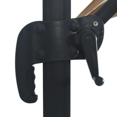 Umbrelă în Consolă cu LED 400x300cm - Aluminiu Taupe | Livrare Gratuită