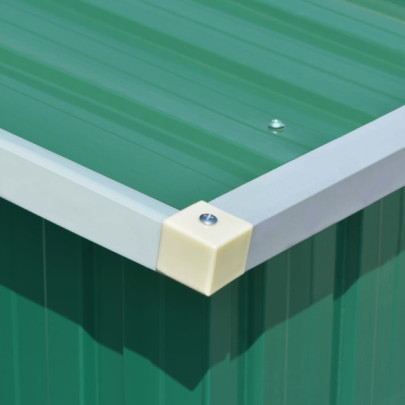 Șopron Grădină Verde - Oțel Zincat, 257x779x181 cm