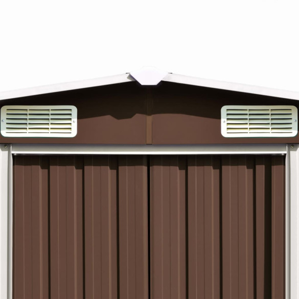 Șopron Grădină Maro Oțel Zincat | Depozitare Sigură