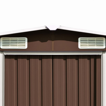 Șopron Grădină Maro Oțel Zincat | Depozitare Sigură