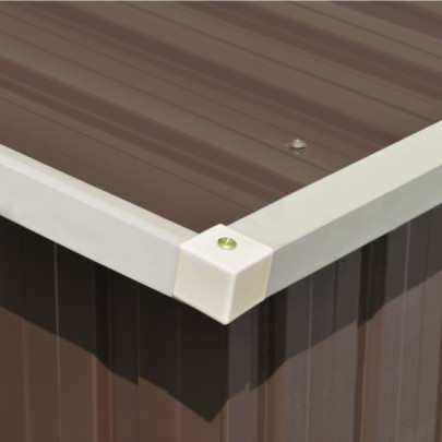 Șopron Grădină Maro Oțel Zincat | Depozitare Sigură