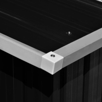 Șopron Grădină Antracit - Oțel Galvanizat, 257x990x181 cm