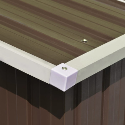 Șopron Grădină Maro Oțel Galvanizat 257x990x181 cm