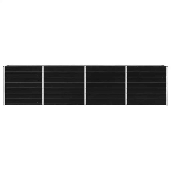 Strat Înălțat Grădină Antracit - Oțel Galvanizat 320x40x77 cm