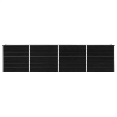 Strat Înălțat Grădină Antracit - Oțel Galvanizat 320x40x77 cm