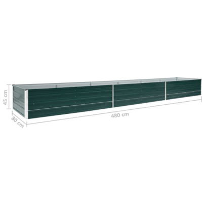 Strat Înălțat Grădină Verde - Oțel Galvanizat 480x80x45 cm