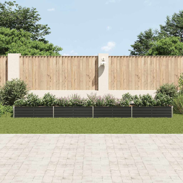 Strat Înălțat Grădină Antracit 600x80x45 cm - Oțel Galvanizat