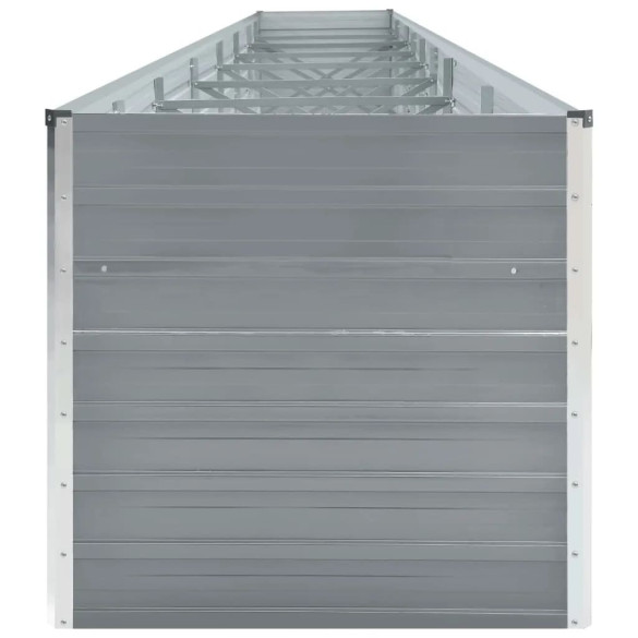 Strat Înălțat Grădină Gri - Oțel Galvanizat | Livrare Gratuită