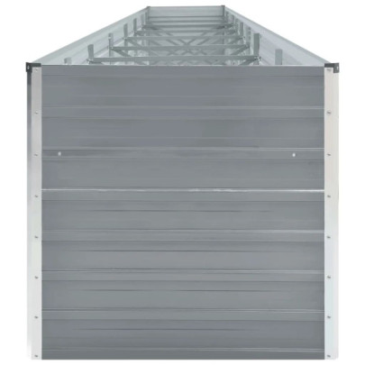 Strat Înălțat Grădină Gri - Oțel Galvanizat | Livrare Gratuită