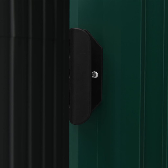 Șopron Grădină cu Rafturi - Verde, Fier Galvanizat