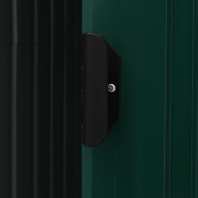 Șopron Grădină cu Rafturi - Verde, Fier Galvanizat