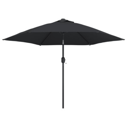 Umbrelă de soare 300 cm negru - Protecție UV și manivelă