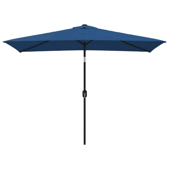 Umbrelă de soare albastru azur cu stâlp metalic - 300x200 cm