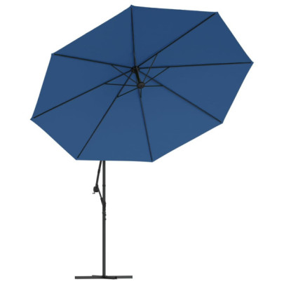 Umbrelă Consolă Grădină Aluminiu Albastru 350 cm - Livrare Gratuită